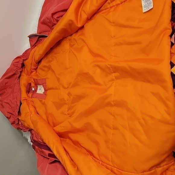 LANDS End Kids pink orange purple jacket coat with zip pockets size 14 - Picture 12 of 16